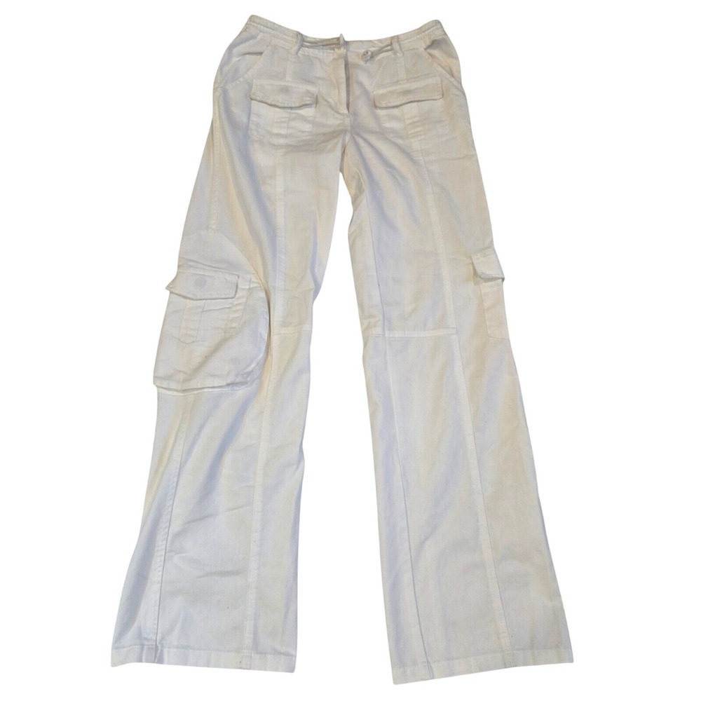 John Galt Cargo Pants Womens One Size White Excellent Wide Leg y2k
